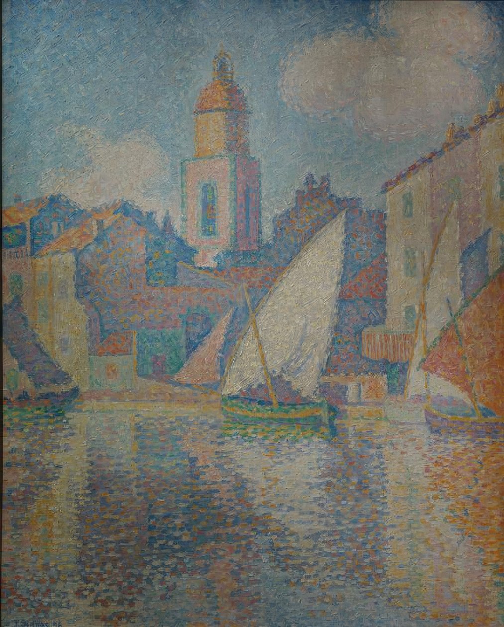 Saint-Tropez kilise kulesi by Paul Signac