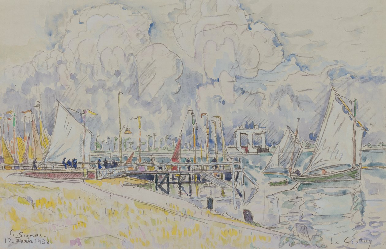 Le Crotoy, 1930 (kağıt üzerinde kurşun kalemle tuvalet) by Paul Signac