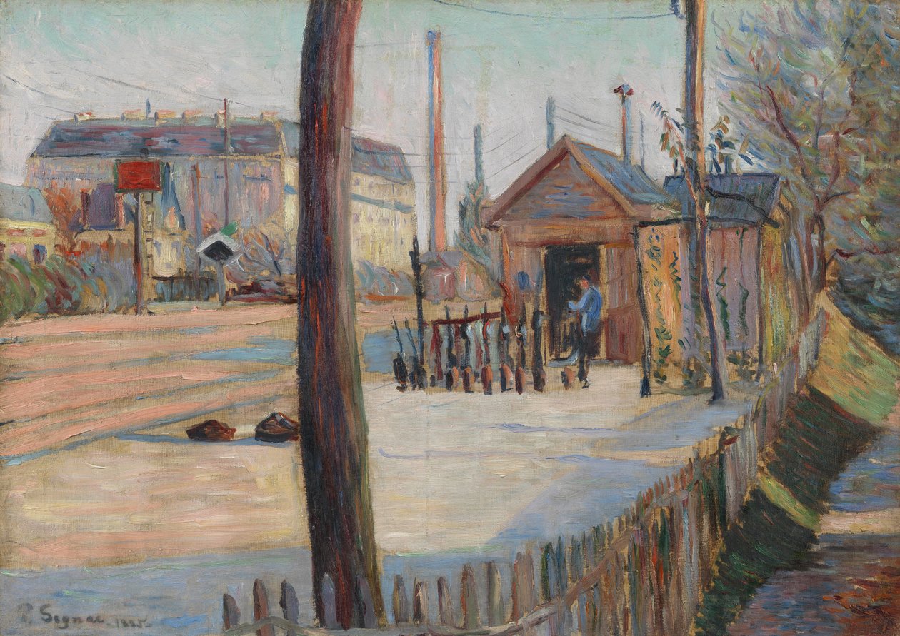 Bois-Colombes yakınlarındaki Demiryolu Kavşağı by Paul Signac