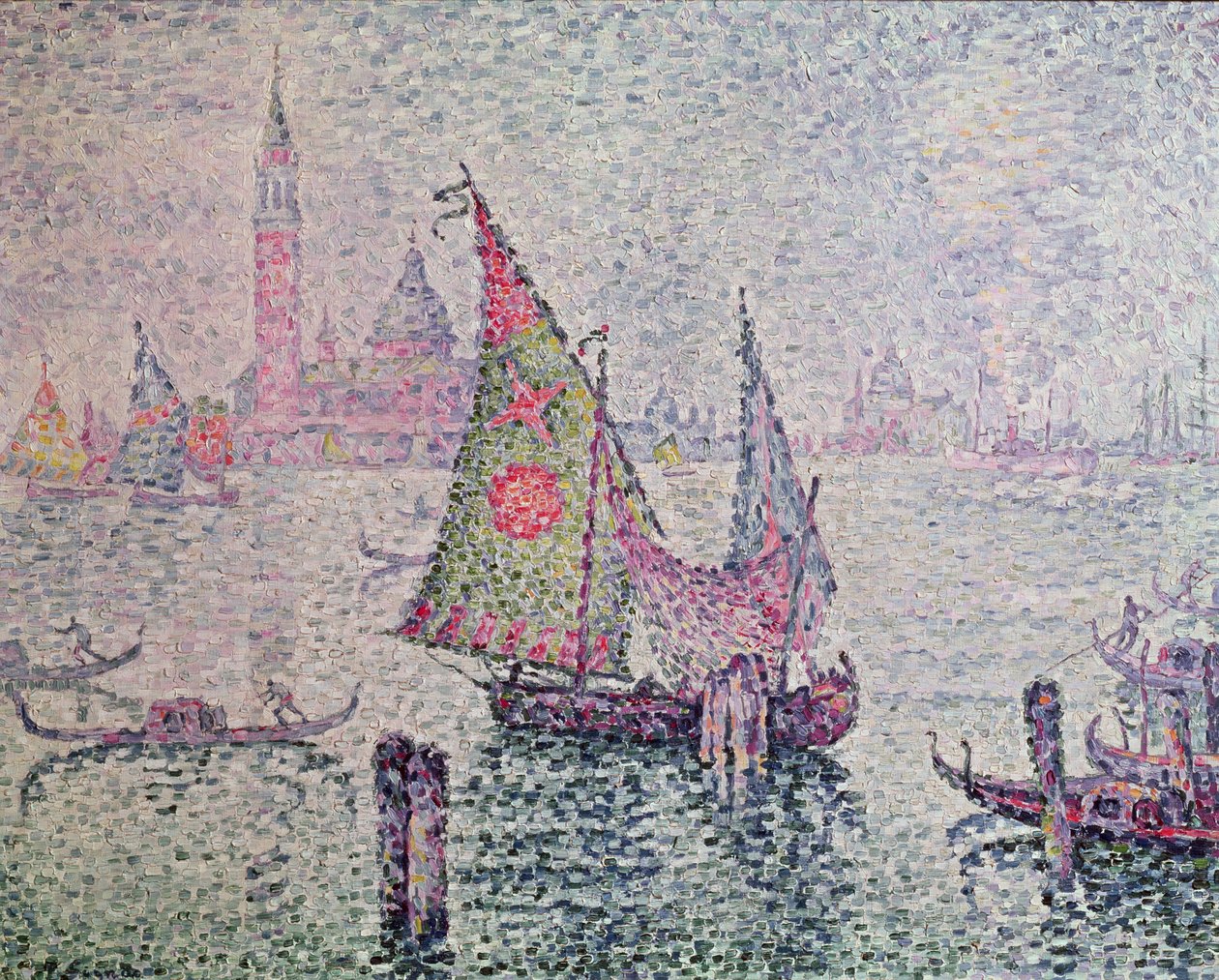 Yeşil Yelken, Venedik, 1904 by Paul Signac