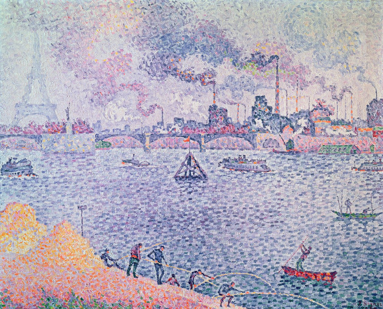 Seine Nehri, Grenelle, 1899 by Paul Signac