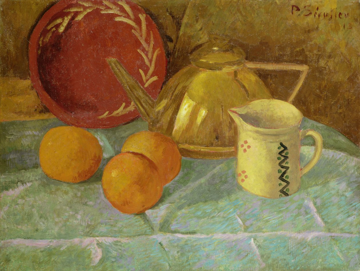 Meyveli Natürmort ve Sarı Sürahi veya Senkronizasyon, 1913 by Paul Sérusier