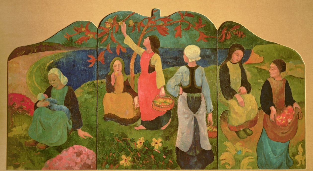 Pont Aven Triptik, 1892-93 (tahta) by Paul Sérusier