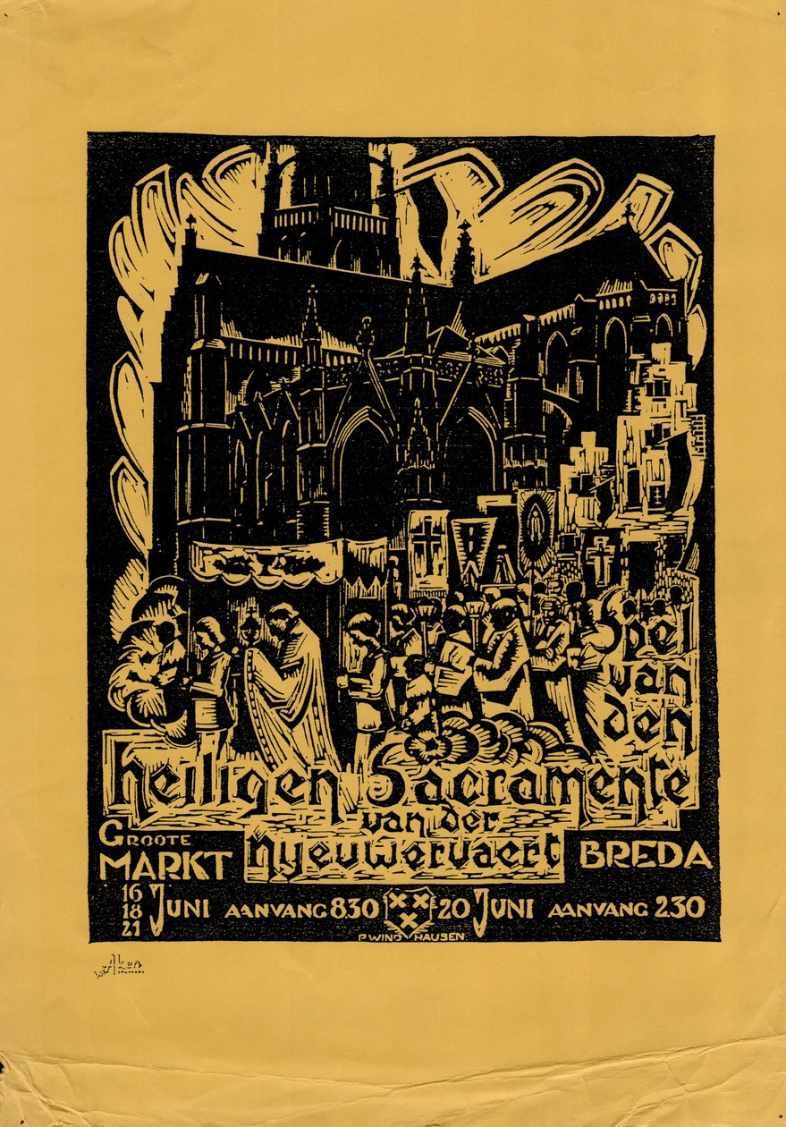 Kutsal Sacramente van der Nyeuwervaert Poster Oyunu by Paul Windhausen