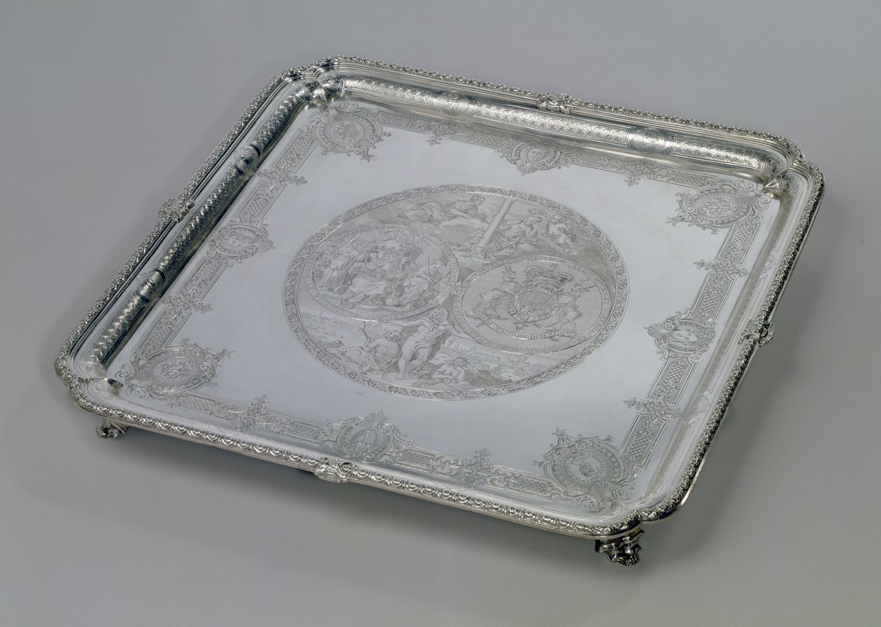 Walpole Salver, 1728 (gümüş) by Paul de Lamerie