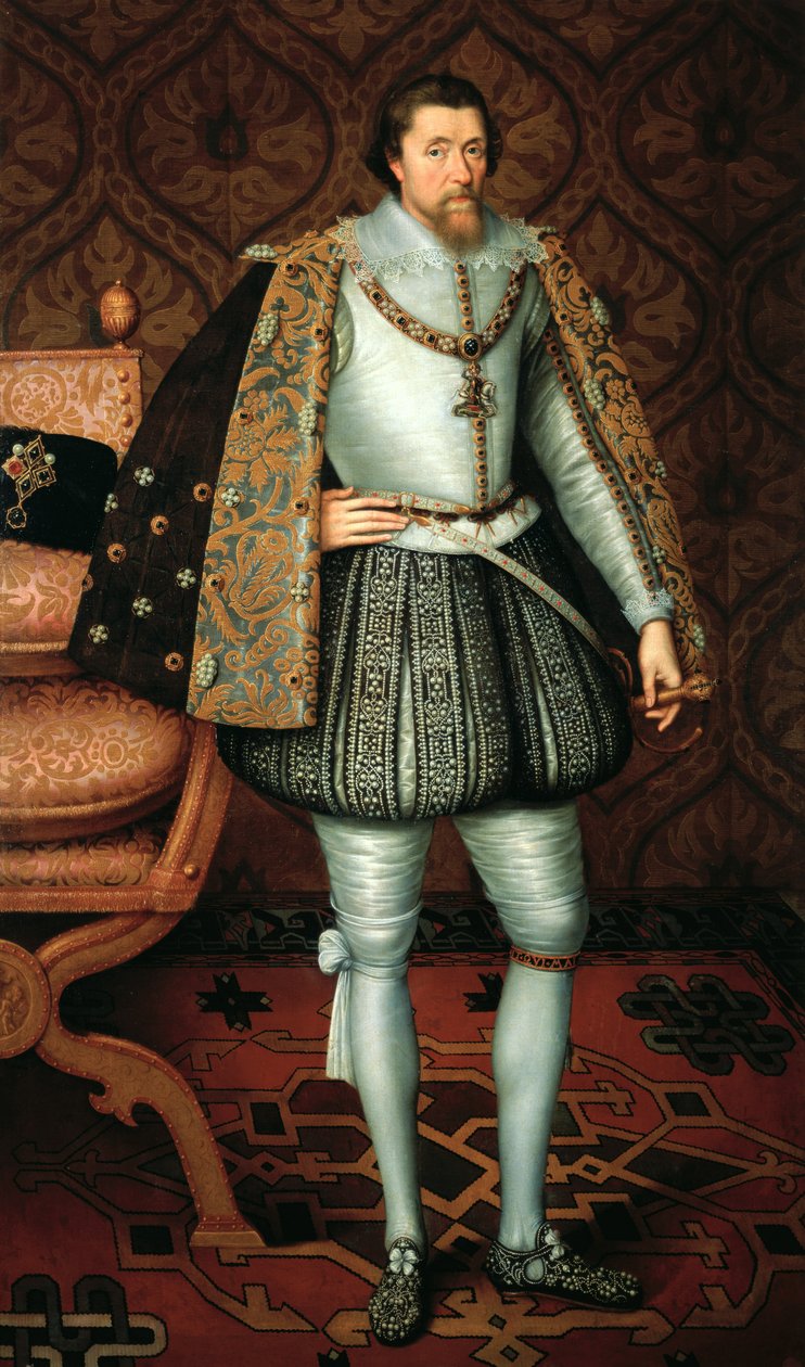 İngiltere Kralı I. James (1566-1625) by Paul van Somer
