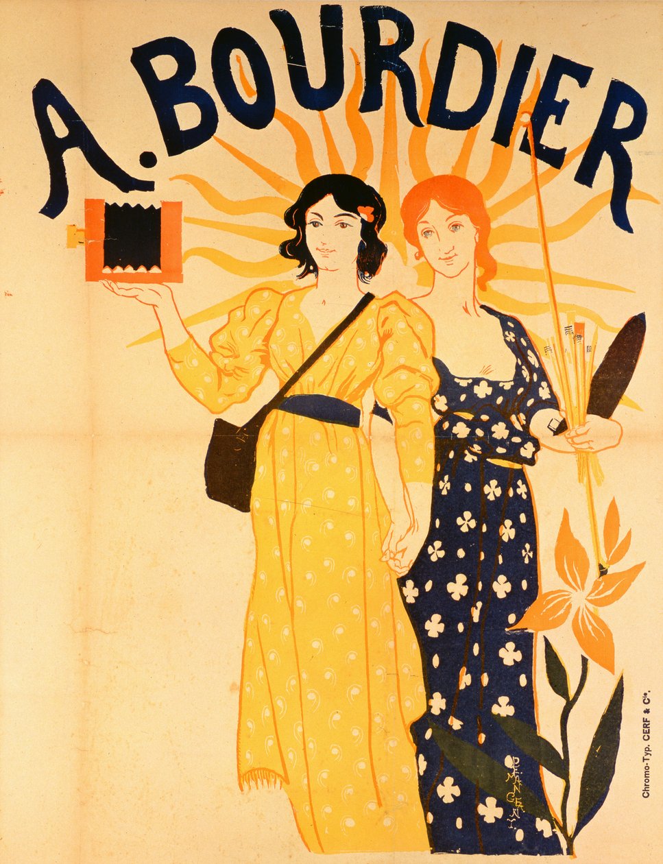 Bourdier kameralar için reklam by Paul Emile Mangeant