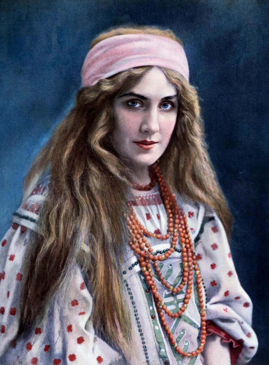 Marguerite Carre (1880-1947), Nikolai Rimsky-Korsakov'un (1844-1908) yazdığı Snow Maiden'da Snegourotchka rolünde by Paul (after) Nadar