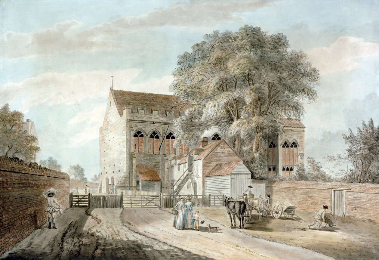 Büyük Salon'un görünümü c.1781 (kağıt üzerine sulu boya ve kalem) by Paul (circle of) Sandby