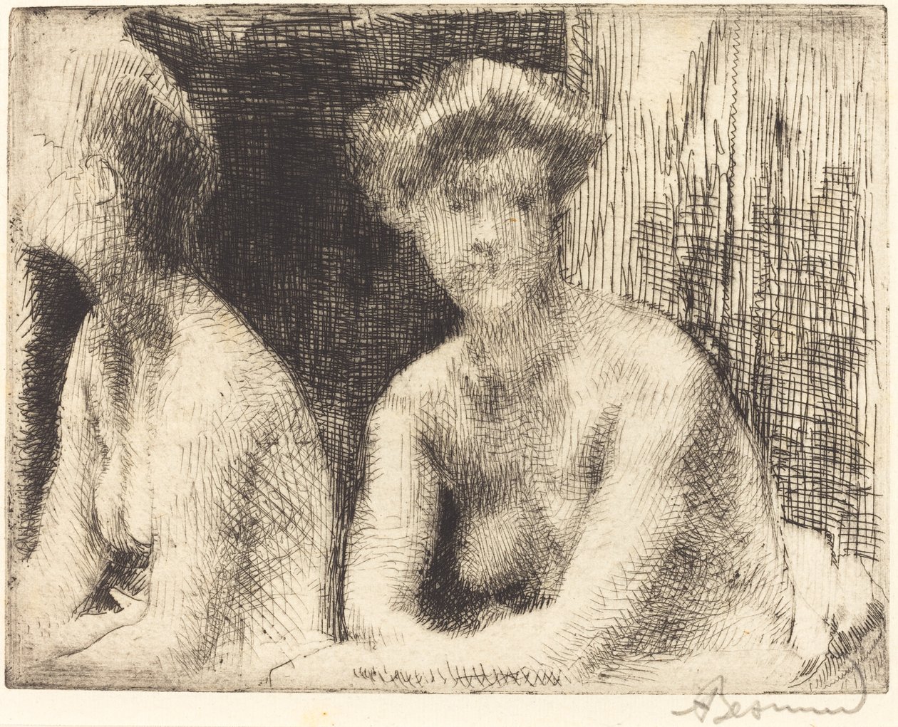 Bir Aynanın Yanında Çıplak Kadın by Paul Albert Besnard