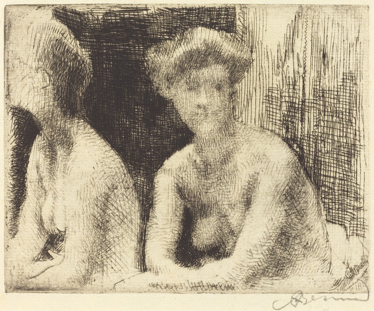 Bir Aynanın Yanında Çıplak Kadın by Paul Albert Besnard