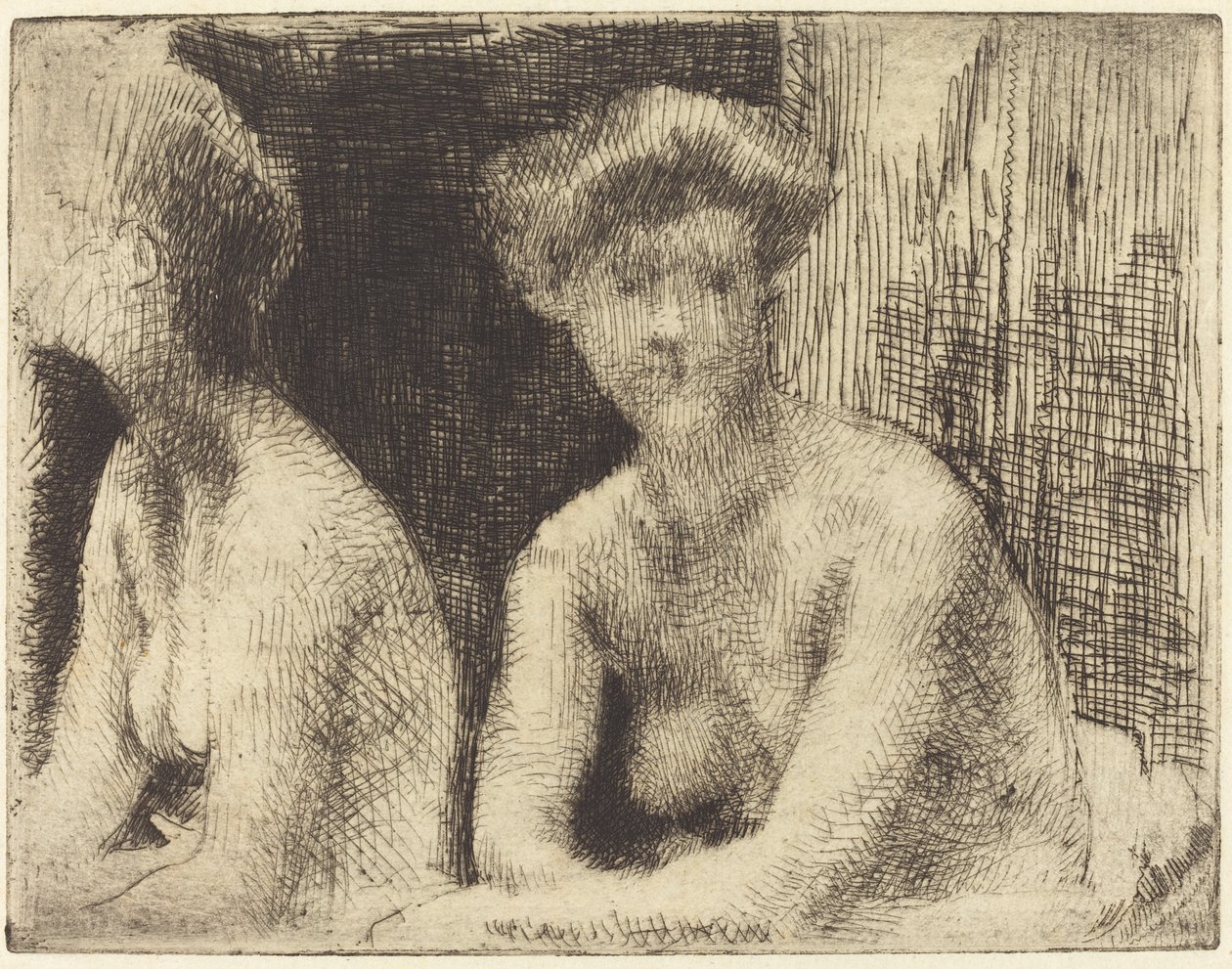 Bir Aynanın Yanında Çıplak Kadın by Paul Albert Besnard
