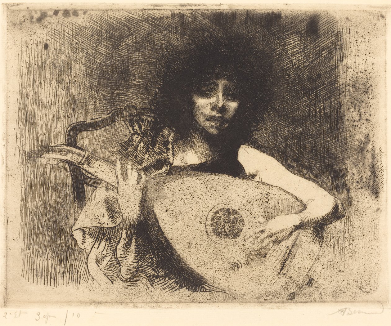 Ud Oyuncusu, 1922. by Paul Albert Besnard
