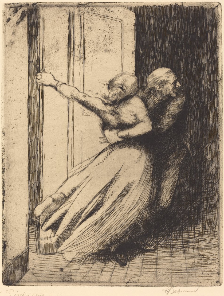 Tecavüz Le Viol, c. 1886. by Paul Albert Besnard