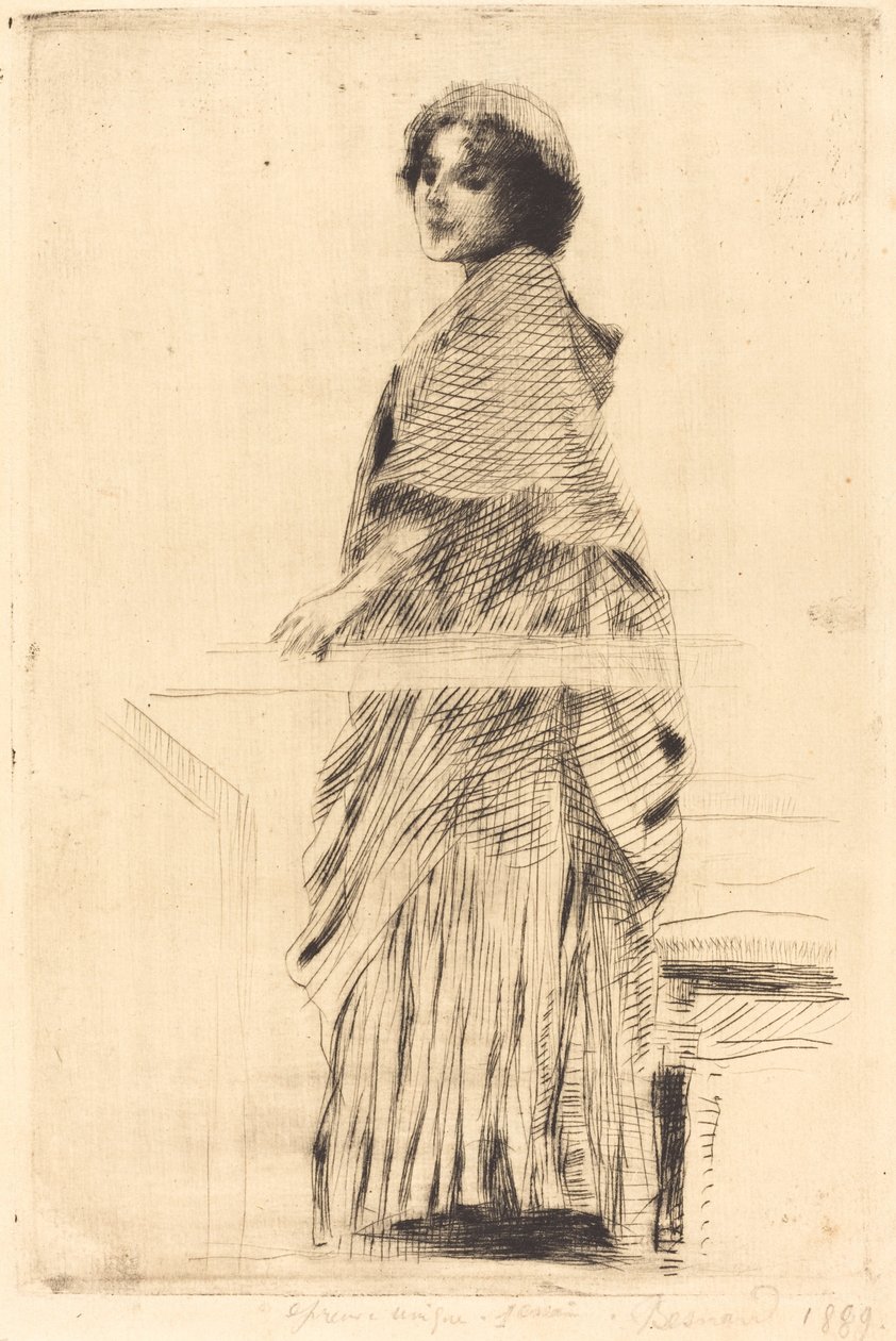Pelerinli Kadın Pelerinli Kadın, 1889. by Paul Albert Besnard