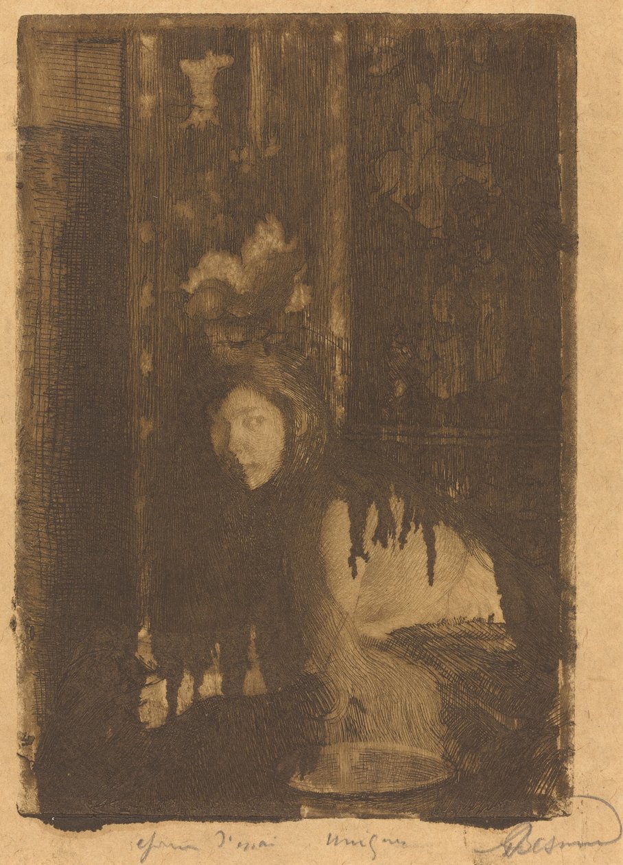 Vazolu Kadın La femme au vazo, 1894. by Paul Albert Besnard