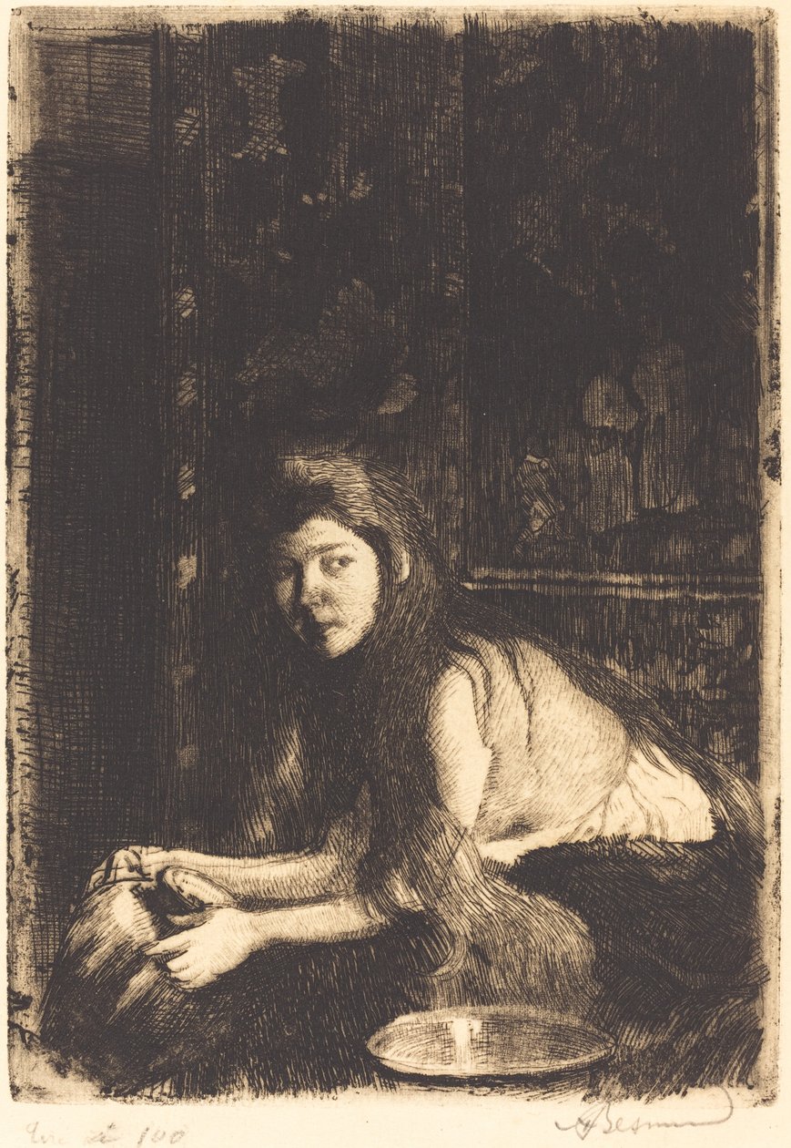 Vazolu Kadın La femme au vazo, 1894. by Paul Albert Besnard