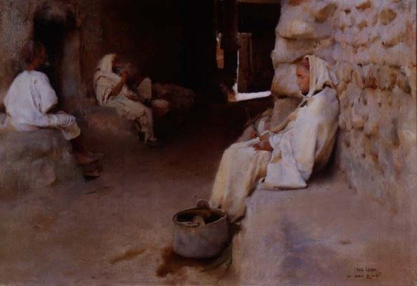 Bir Sokakta Dinlenen Araplar by Paul Alexander Alfred Leroy