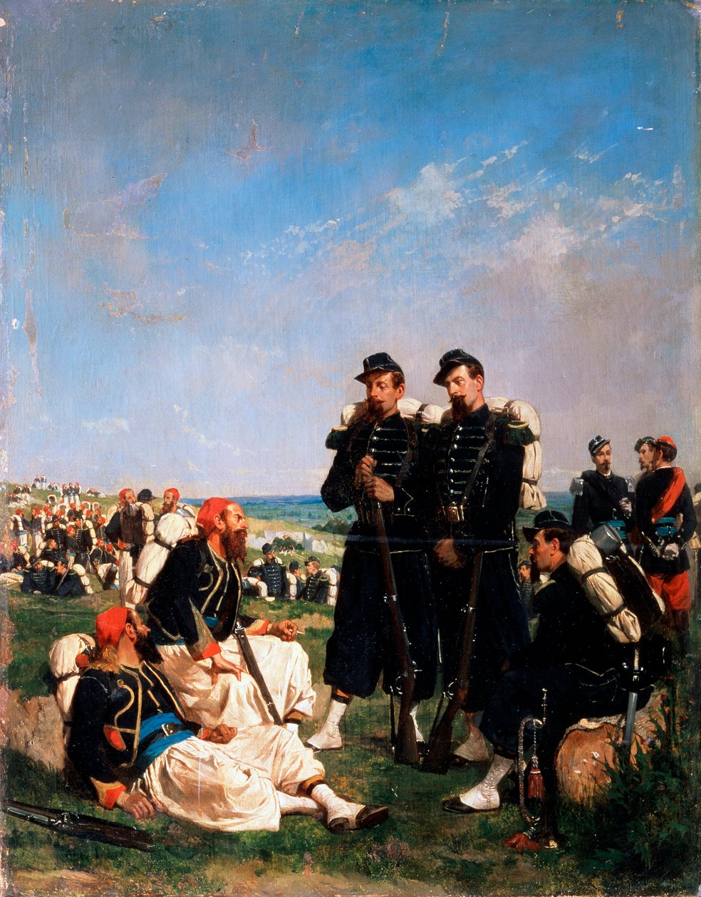 Sivastopol yakınlarında bir Fransız kampı, 19. yüzyıl by Paul Alexandre Protais