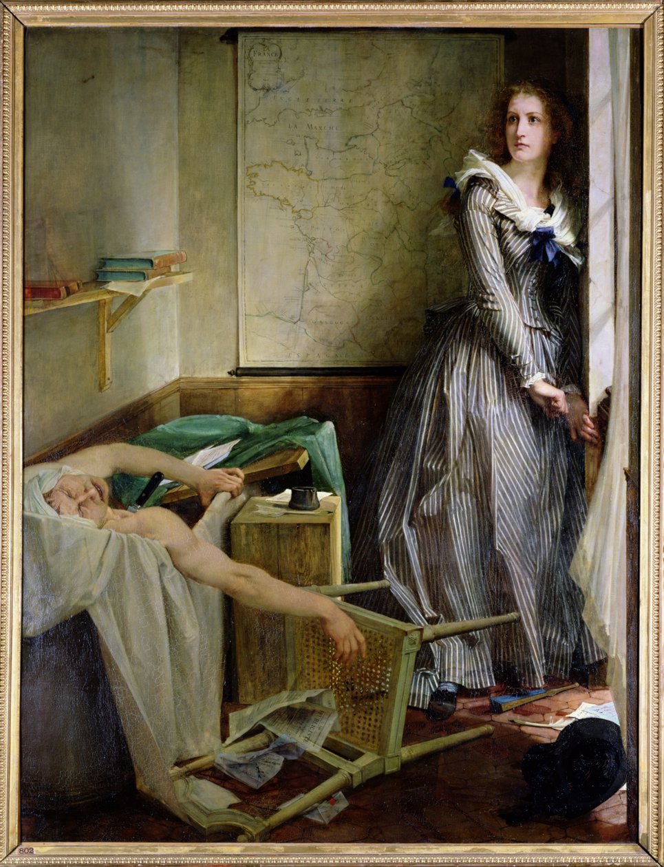 Charlotte Corday'in Portresi (1768-93) by Paul Baudry