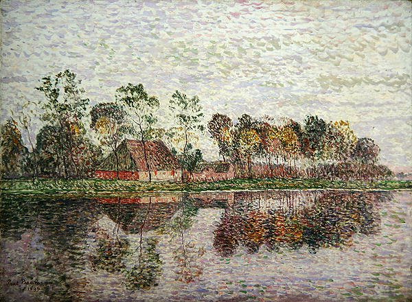 Birçok Ağacı ve Nehri olan bir Güney Alman Çiftliği by Paul Baum