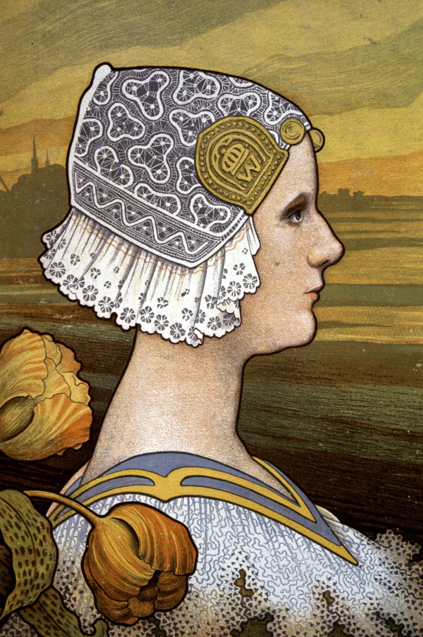 Hollanda Kraliçesi Wilhelmina, 1901 civarı (illüstrasyon) by Paul Berthon