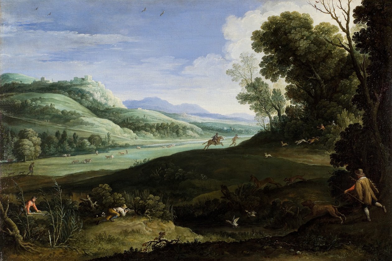 Avcılarla Manzara, 1619. by Paul Bril