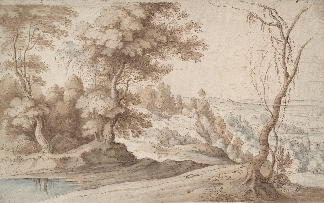 Ağaçlarla Peyzaj ve Vadi Manzarası by Paul Bril