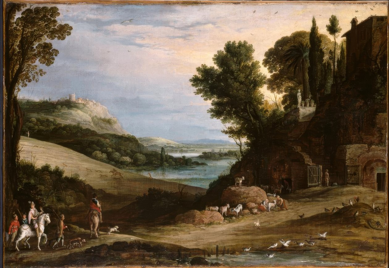 P.Bril, doğaçlama / resim ile manzarayı İtalyanlaştırıyor by Paul Bril