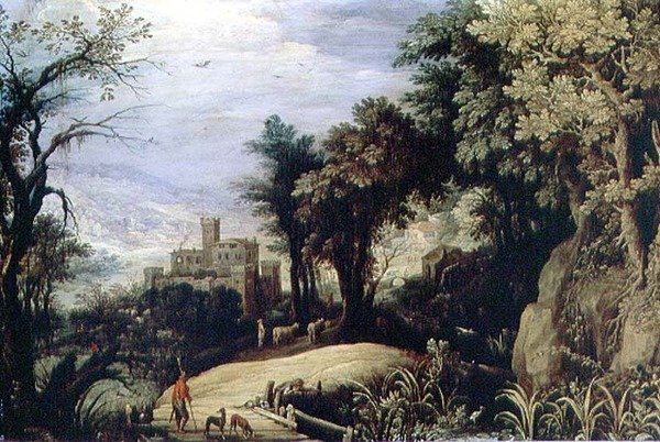 Avcılar ile Manzara by Paul Brill or Bril
