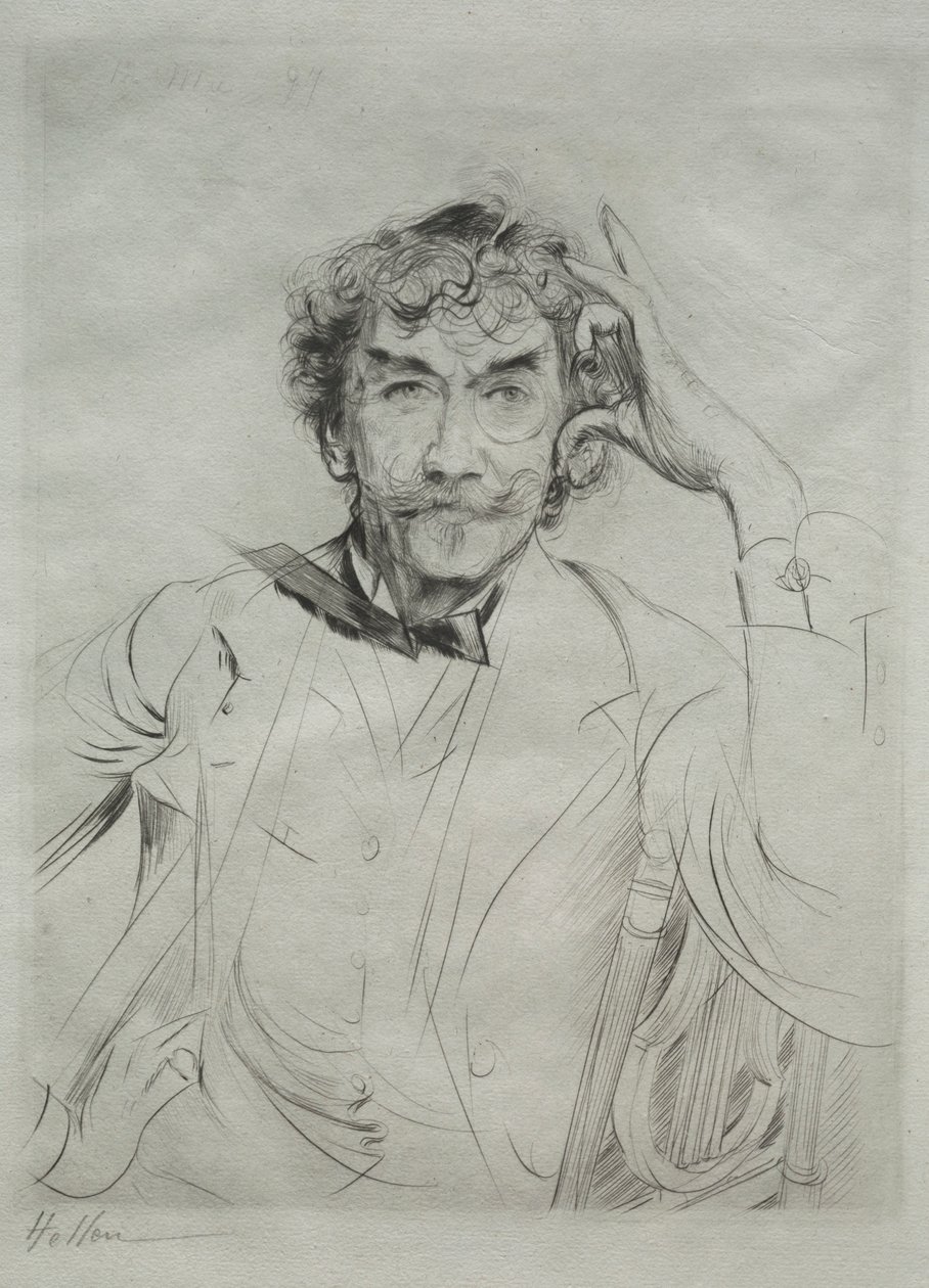 James MacNeill Whistler, 1897. by Paul Cesar Helleu
