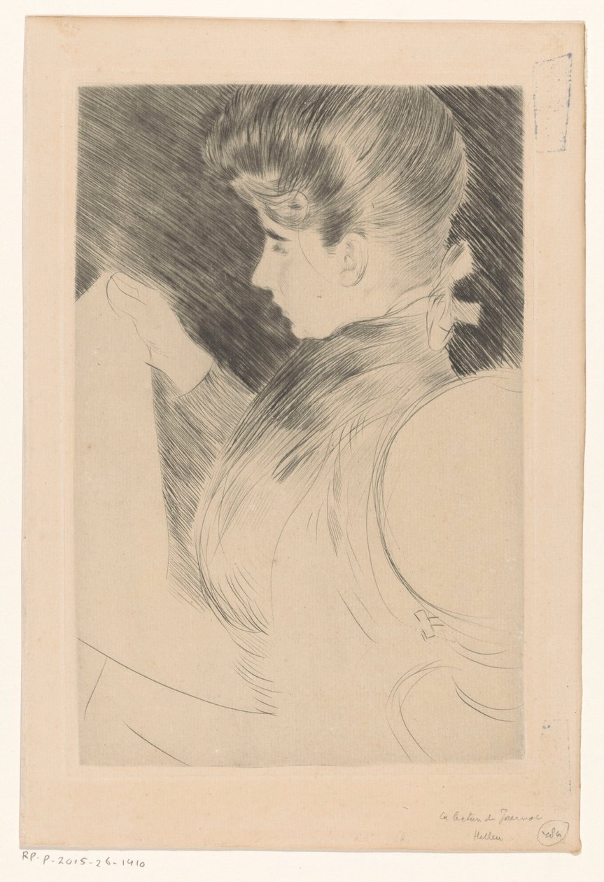 okuyan kadın by Paul Cesar Helleu