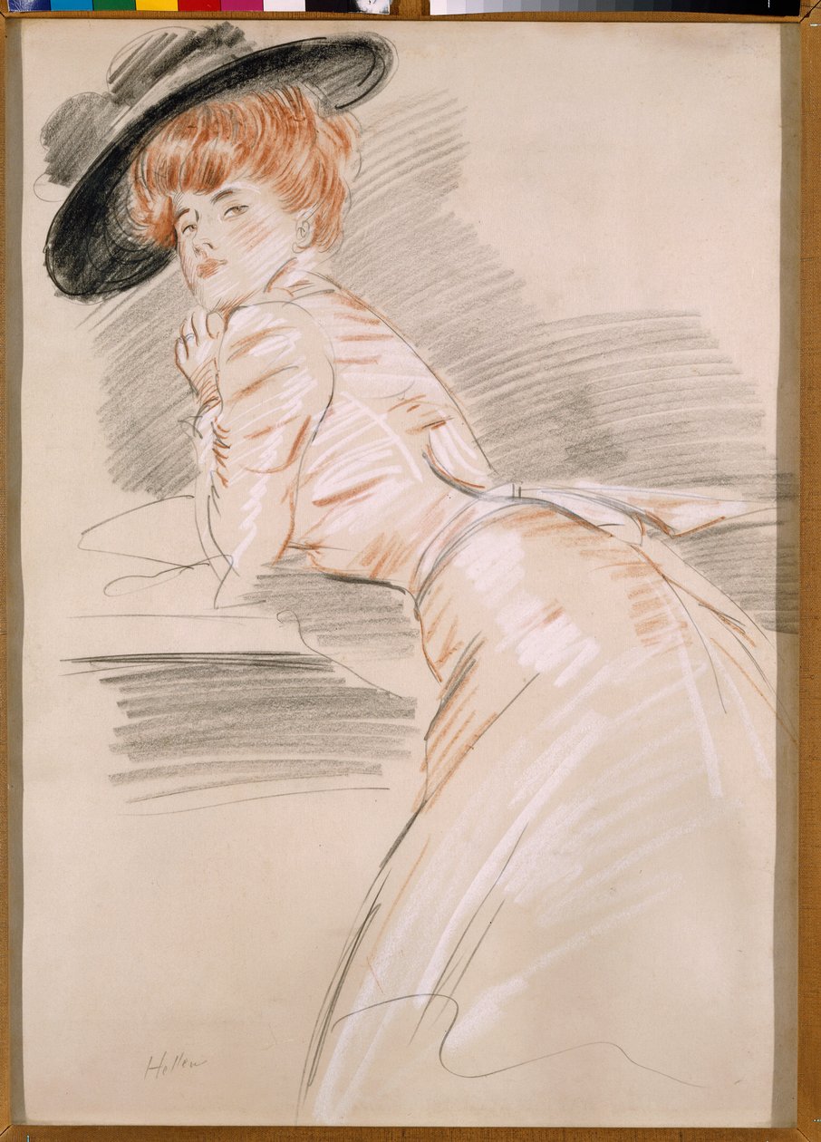 Şapkalı Madam Helleu by Paul Cesar Helleu