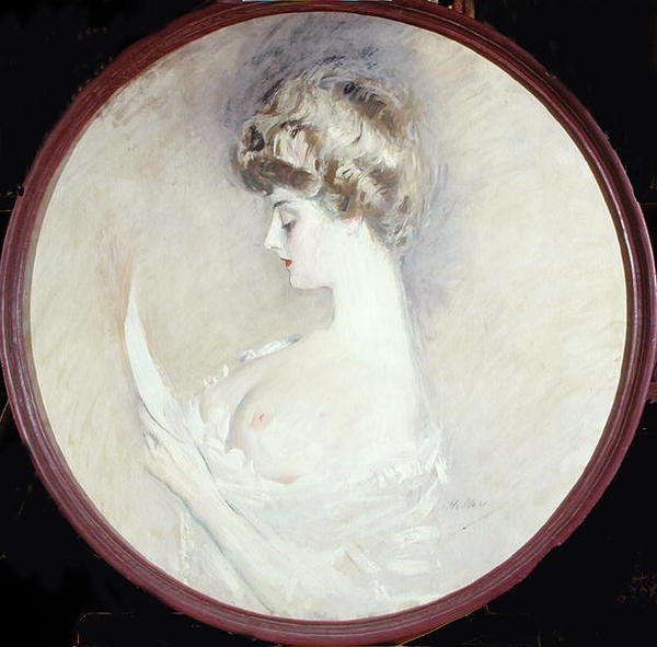 Marthe Letellier (tuval üzerine yağlı boya) by Paul Cesar Helleu