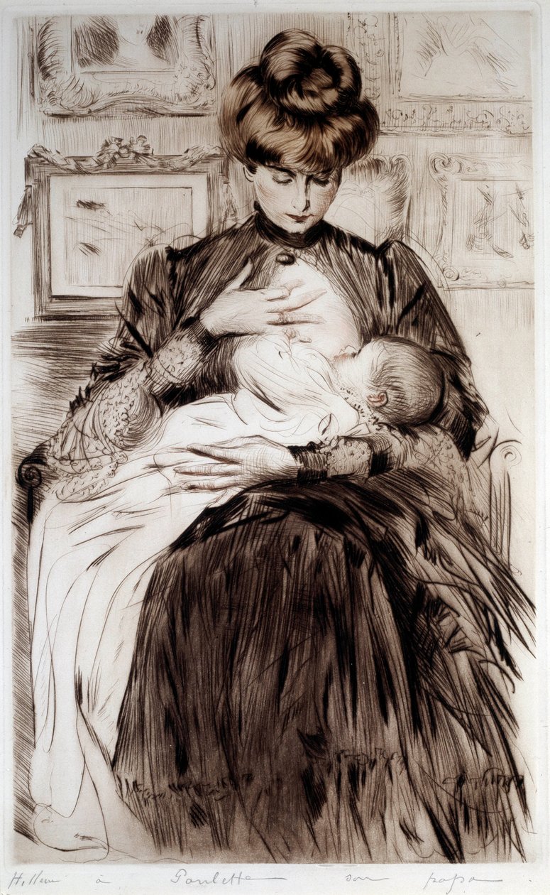 Annelik. Paul Helleu (1859-1927), 20. yüzyıl çizimi. Bayonne, Musee Bonnat by Paul Cesar Helleu