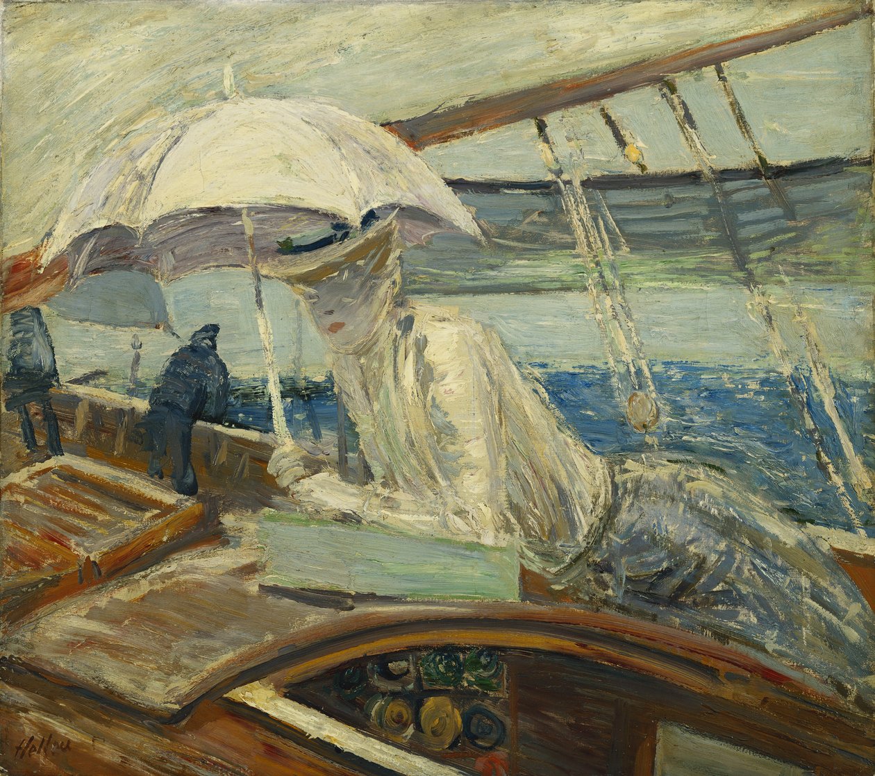 Hanım. Denizde Helleu, Yat Kuşu; Madam Helleu ve Mer, Yat Kuşu, by Paul Cesar Helleu