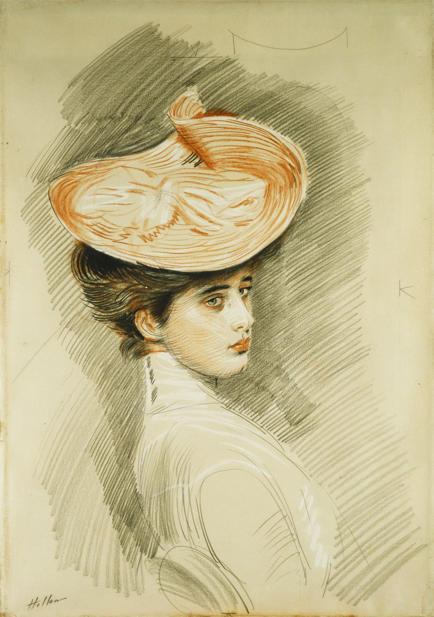 Madam Helleu olduğu düşünülen bir Hanımefendinin Portresi, by Paul Cesar Helleu
