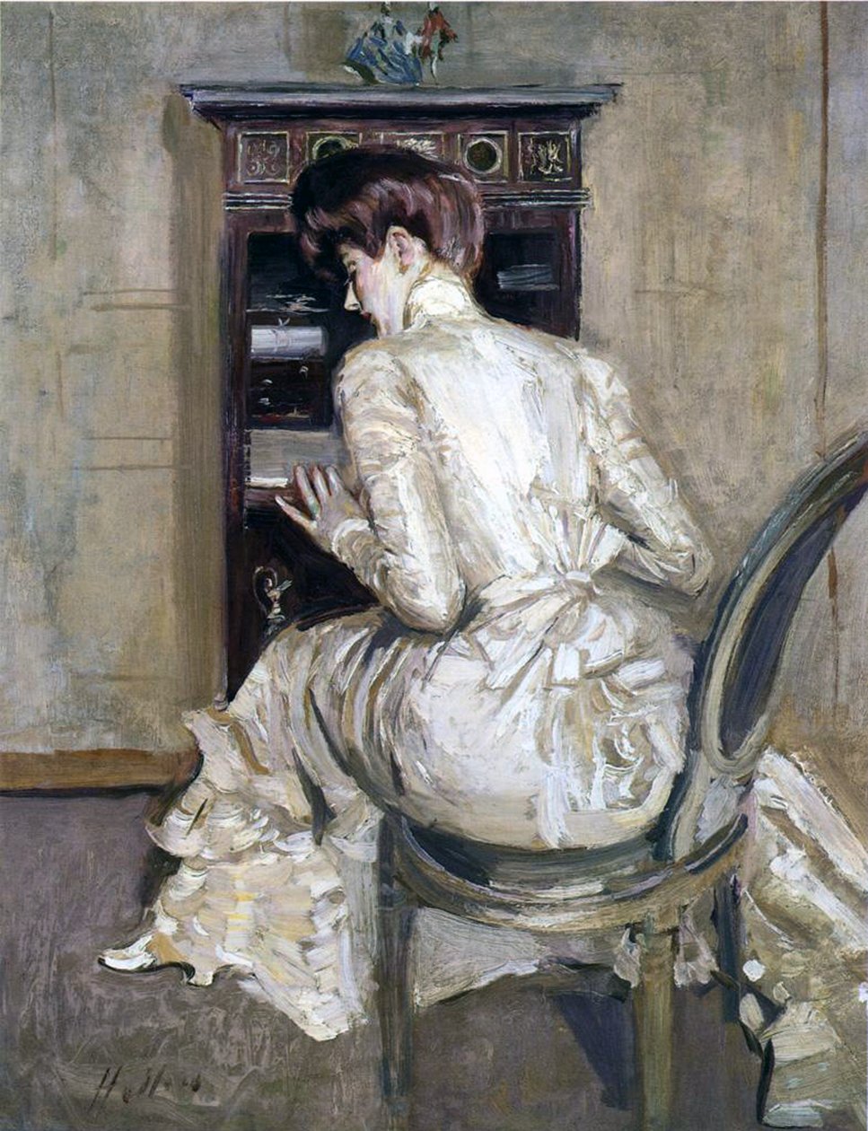 Sanatçının Sekreterliğinde Karısı, 1900 dolayları by Paul Cesar Helleu