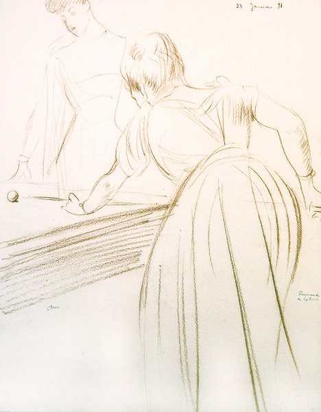 Kontes Greffuhle ve Raymonde de Galard by Paul Cesar Helleu