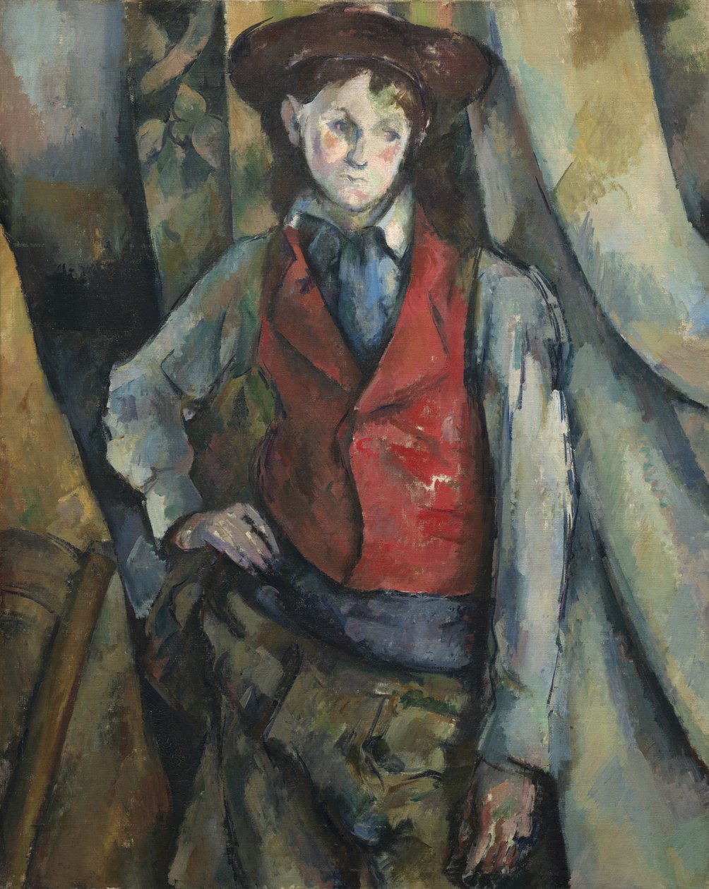 Kırmızı Yelekli Çocuk by Paul Cézanne