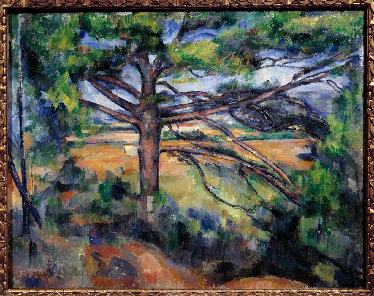 Aix yakınındaki büyük çam Paul Cezanne (1839-1906) tarafından Tablo 1890 Güneş. 0,73x0,92 m Saint Petersburg, Hermitage Müzesi - Aix yakınında büyük bir çam ağacı - Resim ByPaul Cezanne (1839-1906), tuval üzerine yağlı boya (73 x 92 cm) by Paul Cézanne