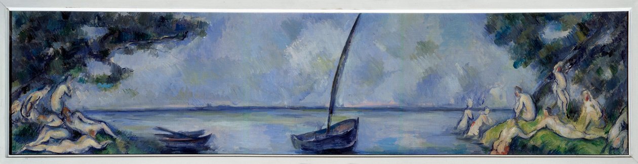 Tekne ve hamamlar Tablo Paul Cezanne (1839-1906) 1890 Güneş. 0.3x1.25 m Paris, Orangerie Müzesi by Paul Cézanne