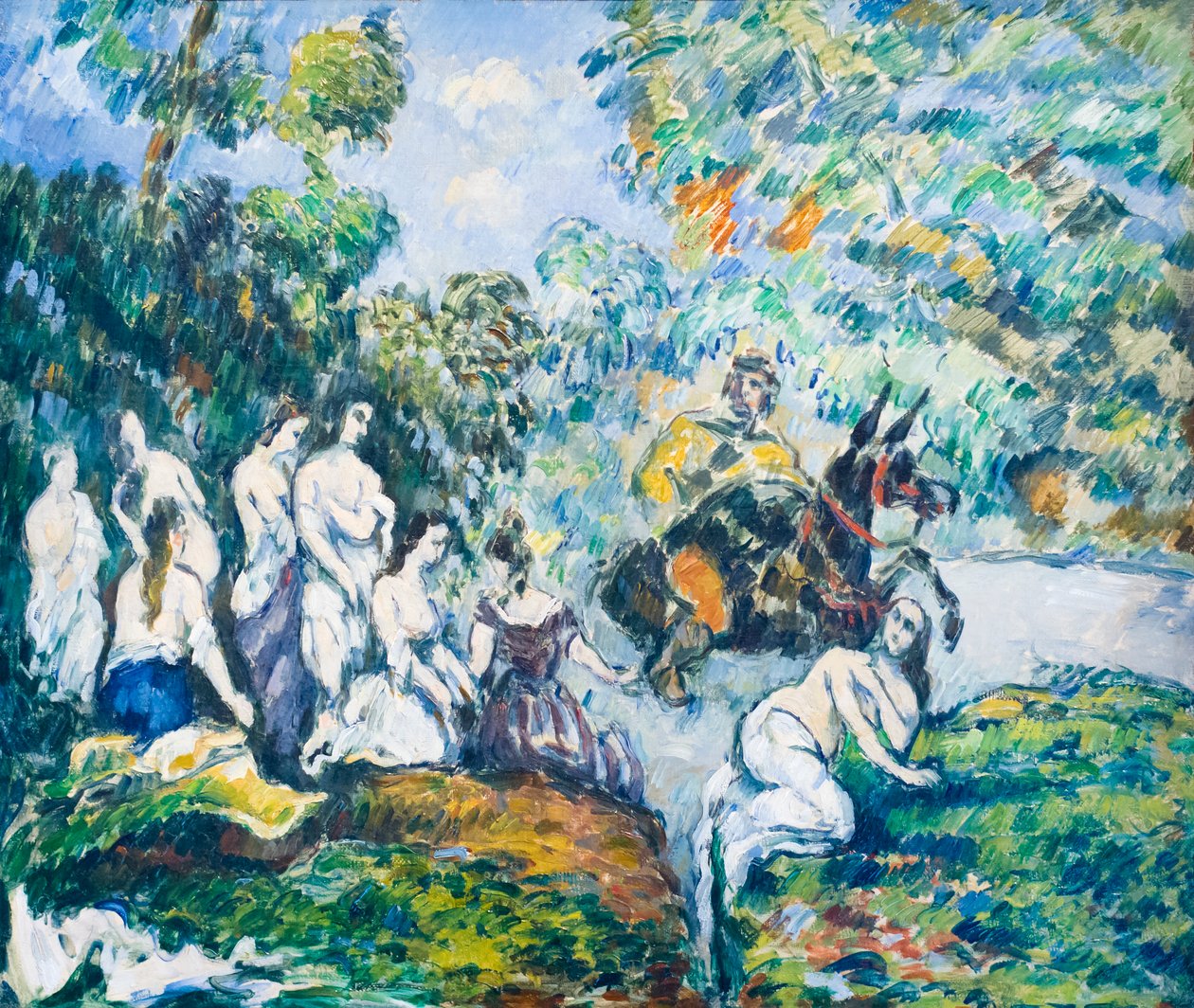 Sudaki efsanevi sahne veya Sancho, yak. 1878 (tuval üzerine yağlı boya) by Paul Cézanne