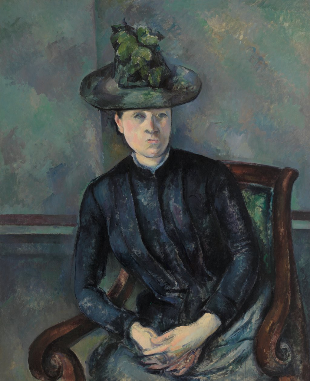 Yeşil Şapkalı Madam Cezanne by Paul Cézanne