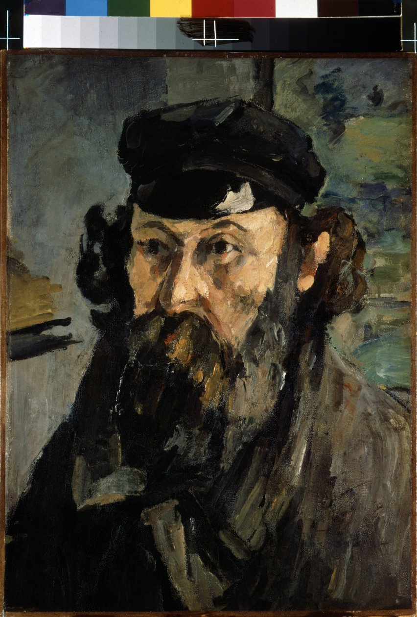 Şapkalı otoportre by Paul Cézanne