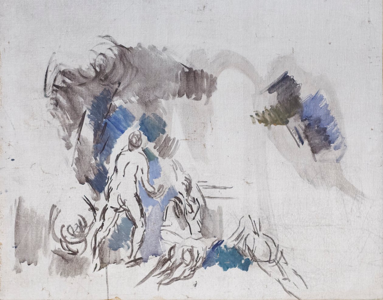 yıkananların kroki by Paul Cézanne