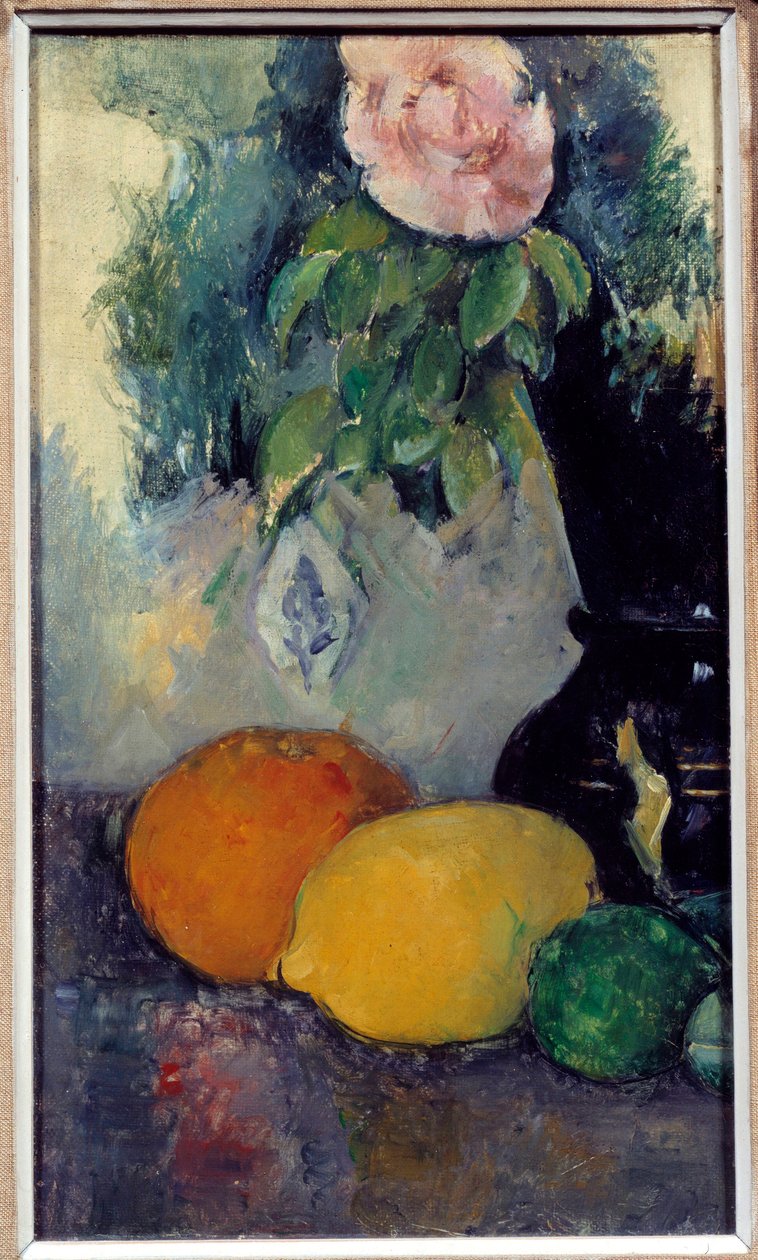 Çiçeklerin ve Meyvelerin Natürmort Tablosu Paul Cezanne (1839-1906) 19. Yüzyıl Güneşi. 0,37x0,28 m Orangerie Müzesi, Paris by Paul Cézanne