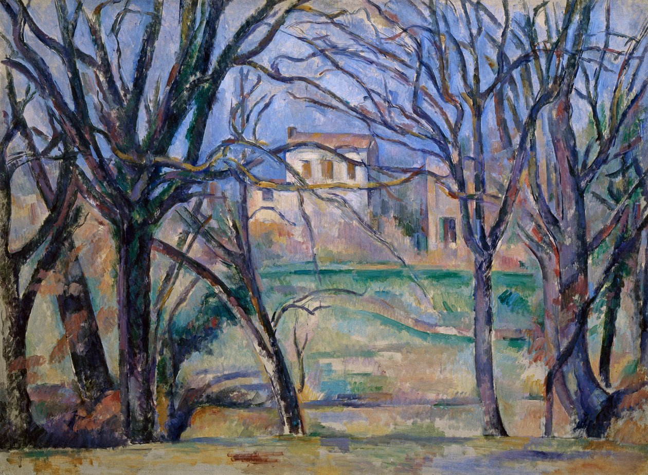 Ağaçlar ve evler by Paul Cézanne