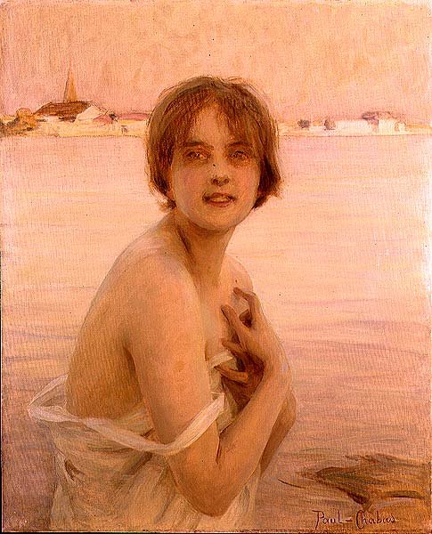 Denizdeki Kız (tuval üzerine yağlı boya) by Paul Chabas