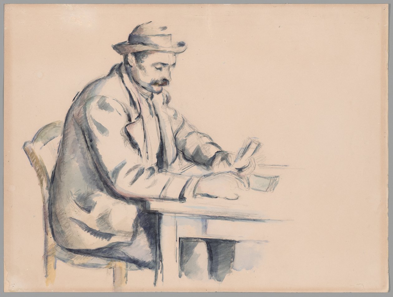Kart Oyuncuları İçin Bir Çalışma by Paul Cézanne